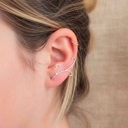 Pendientes Trepadores Enredadera en Plata de Ley 925 - Magia del Bosque y Ascenso