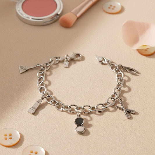 Pulsera Encantos "El Arte de la Belleza" para Esteticistas y Maquilladoras