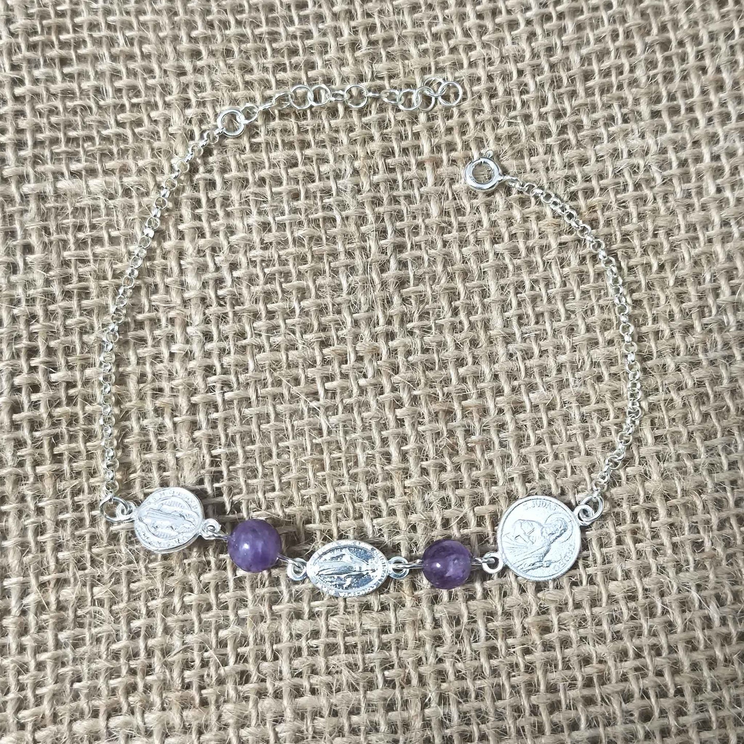 Pulsera Trío de Protección y Armonía (Plata & Amatista)