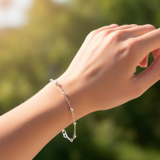Pulsera de Bolitas de Plata de Ley de 3mm - Elegancia Minimalista