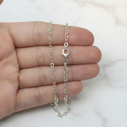 Cadena de Eslabones de Diseño en Plata de Ley 925 - Gargantilla Fina de Alta Calidad para Regalo Exclusivo