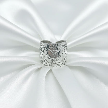 Anillo de Peces en Plata de Ley 925 - Amuleto de Abundancia y Protección