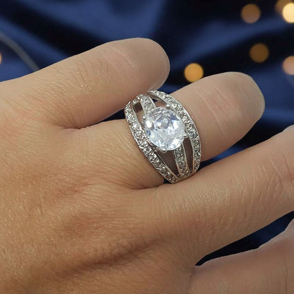 Anillo Soberano de Luz - Plata de Ley 925 y Circonita - Amuleto de Claridad y Regalo de Poder