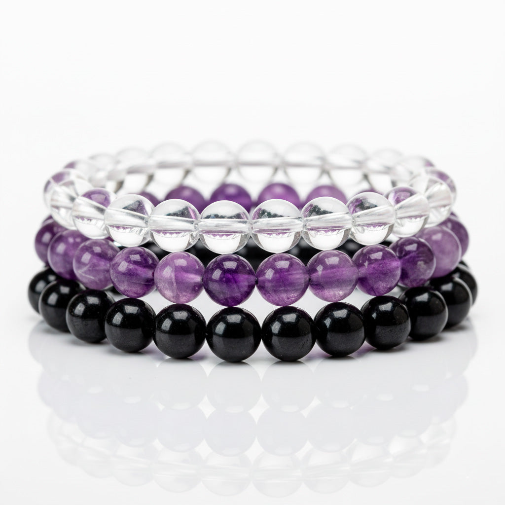 Set Escudo Energético: Protección, Calma y Claridad (3 Pulseras)