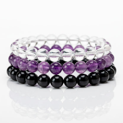 Set Escudo Energético: Protección, Calma y Claridad (3 Pulseras)