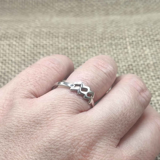 Anillo "Océano Estelar" Acuario - Plata de Ley 925 - Amuleto de Libertad, Innovación y Conciencia Universal