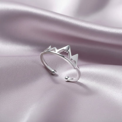 Anillo "Cumbres de Libertad" – Plata de Ley 925 Rodiada – Amuleto de Superación y Fuerza