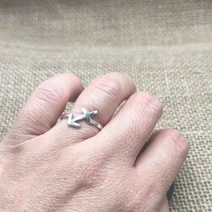 Anillo Sagitario en Plata de Ley 925 - Amuleto de Sabiduría, Libertad y Espíritu Aventurero