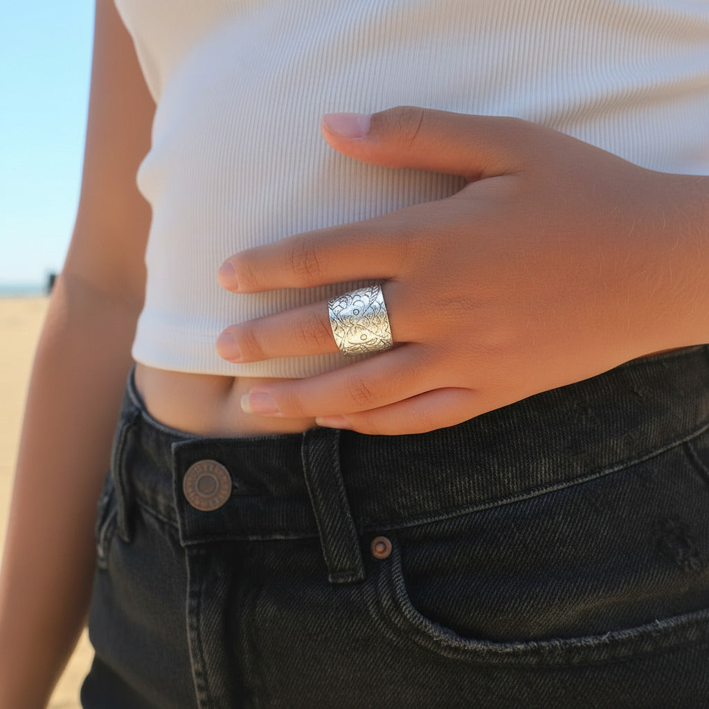 Anillo de Peces en Plata de Ley 925 - Amuleto de Abundancia y Protección