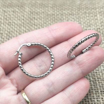 Aros "Círculo de Protección Infinitos" - Plata de Ley 925 Rodiada (24 mm) - Amuleto de Unidad y Equilibrio Cósmico