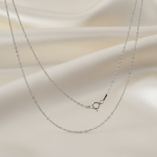 Cadena de Plata "Vínculo de Luz" - Eslabón Forzado de 45 cm para Amuletos