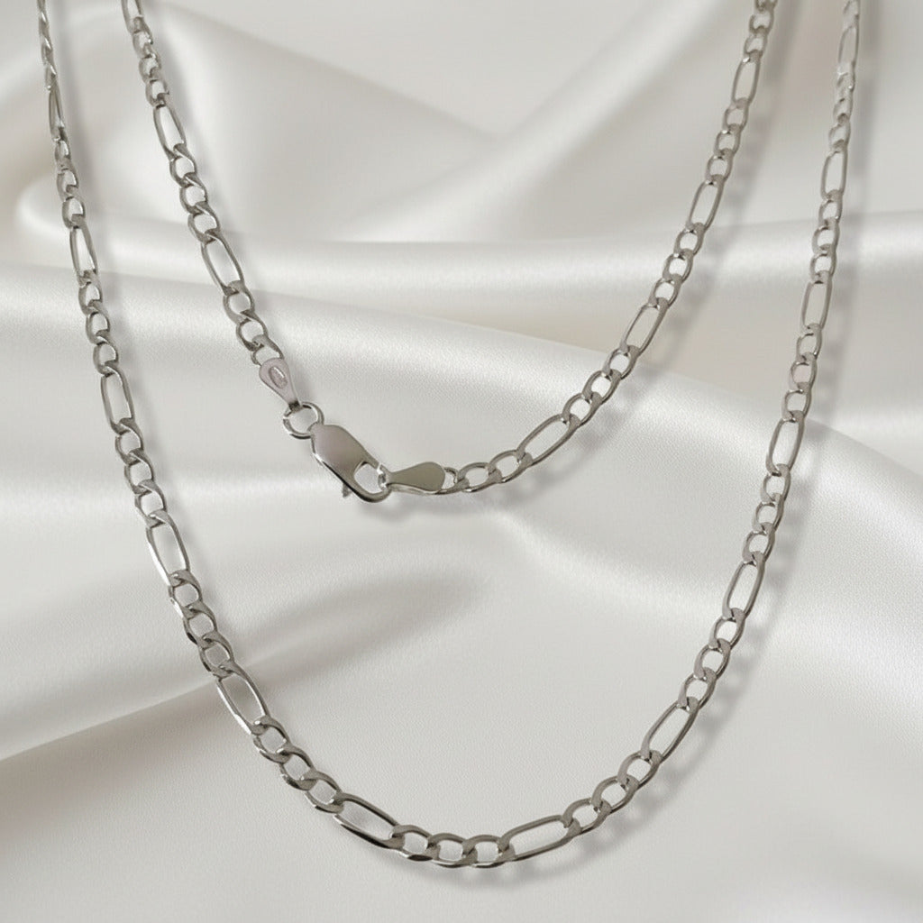 Cadena "Ritmo Infinito" – Plata de Ley 925 Alternada 3x1 (60 cm)