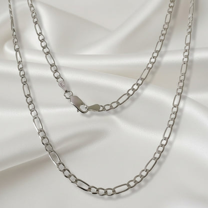 Cadena "Ritmo Infinito" – Plata de Ley 925 Alternada 3x1 (60 cm)