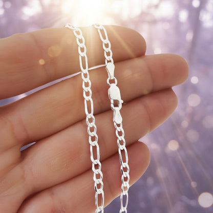 Cadena "Ritmo Infinito" – Plata de Ley 925 Alternada 3x1 (60 cm)