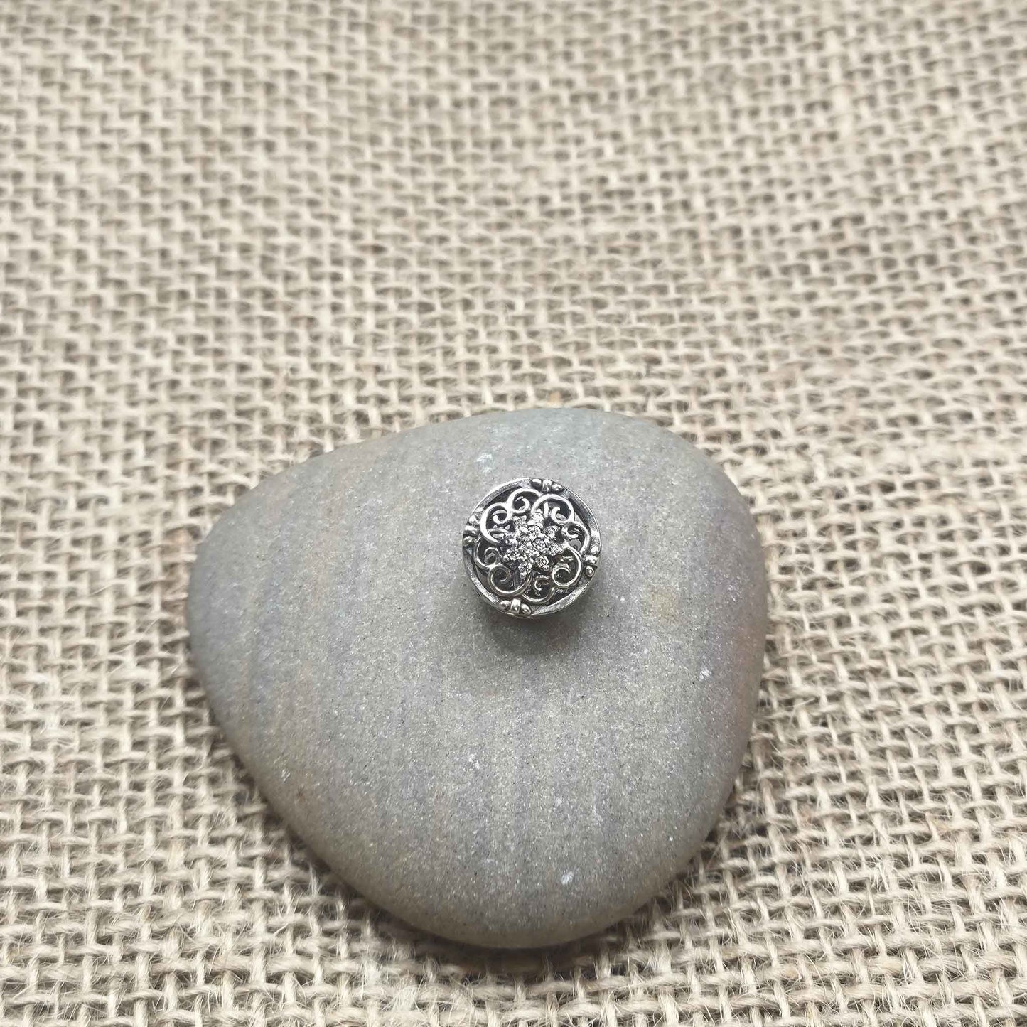 Charm "Estrella del Destino" en Plata de Ley 925 - Calado con Circonitas Brillantes - Amuleto de Guía y Protección Espiritual