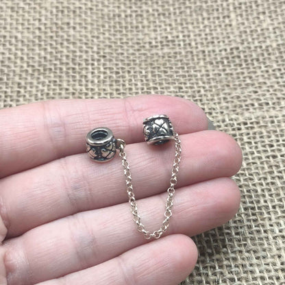 Cadena de Seguridad "Trébol del Destino" en Plata de Ley 925 - Compatible con Pulseras Tipo Pandora - Amuleto de Protección y Fortuna