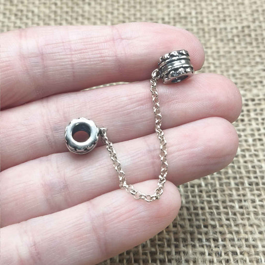 Cadena de Seguridad "Vínculo de Protección" en Plata de Ley 925 - Compatible con Pulseras Tipo Pandora - Amuleto de Resguardo y Lealtad