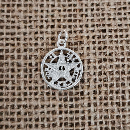 Colgante Tetragramatón en Plata de Ley 16 mm - Protección Espiritual y Poder Divino