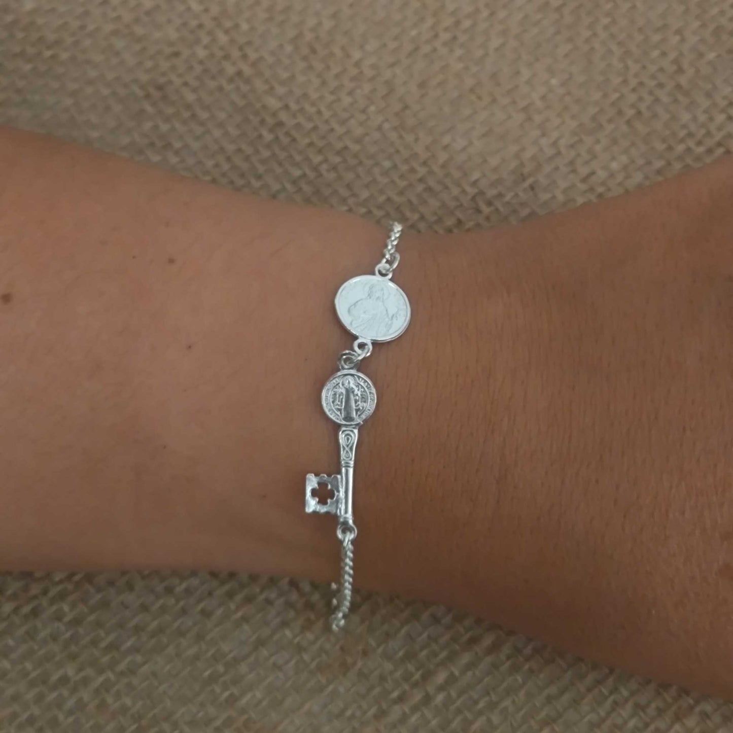 Pulsera Protección Completa - San Benito Contra el Mal y San Judas para lo Imposible