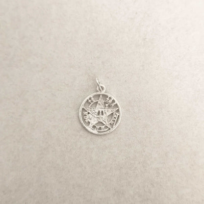 Colgante Tetragramatón en Plata de Ley 16 mm - Protección Espiritual y Poder Divino