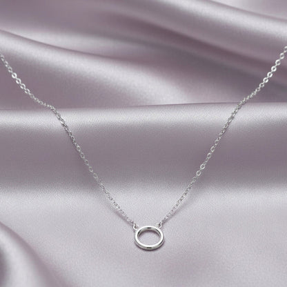 Gargantilla Círculo de Infinitud - Plata de Ley 925 Rodiada - Amuleto de Ciclos y Protección - Regalo Espiritual