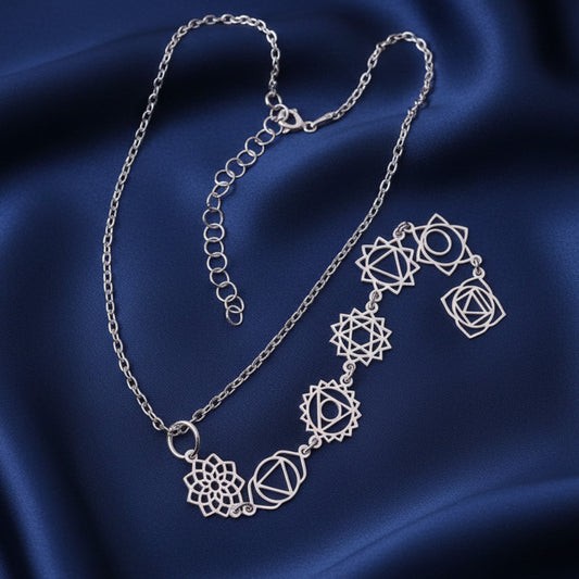 Gargantilla de los 7 Chakras de Plata de Ley 925 - Amuleto de Alineación Energética, Armonía Espiritual y Regalo de Protección Mística
