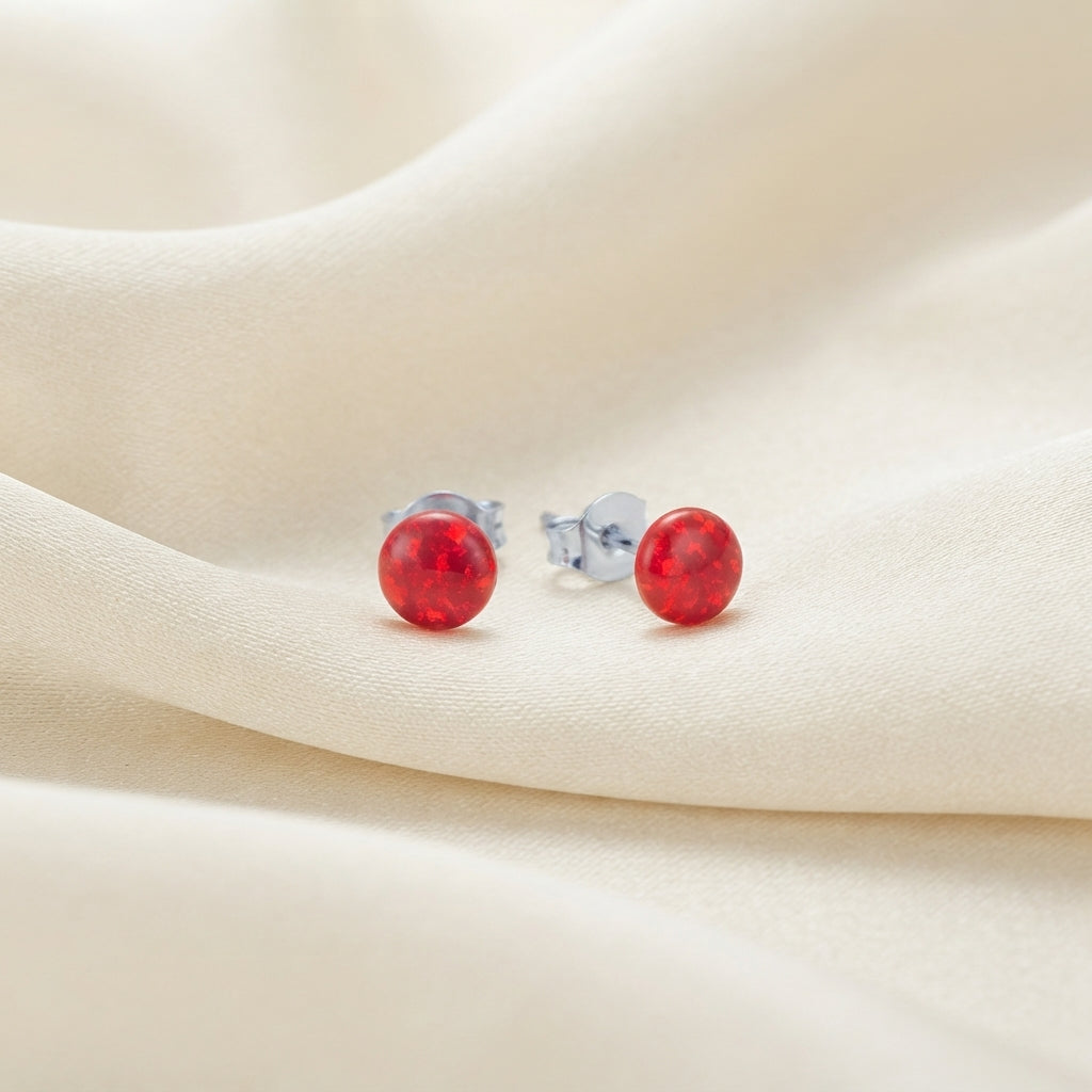 Pendientes de Plata de Ley 925 con Coral