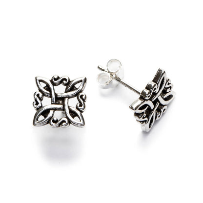 Pendientes Nudo de Bruja en Plata de Ley 925