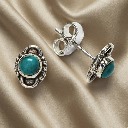 Pendientes de Plata de Ley 925 con Piedra Turquesa - Regalo Elegante