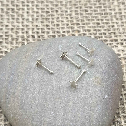 Piercing de Nariz "Estrella Polar" en Plata de Ley 925 - Amuleto de Guía, Claridad y Destino (3.5 mm)