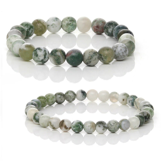 Pulsera Elástica de Ágata Árbol (Tree Agate)