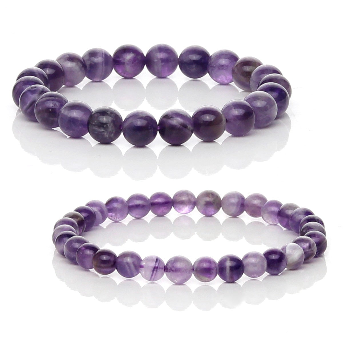 Pulsera Elástica de Amatista Auténtica (Paz y Espiritualidad)