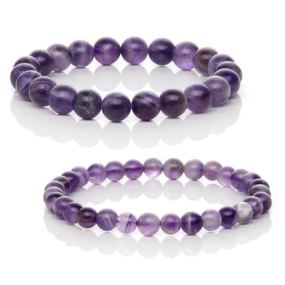 Pulsera Elástica de Amatista Auténtica (Paz y Espiritualidad)