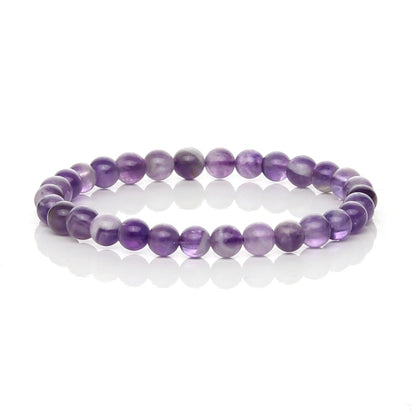 Pulsera Elástica de Amatista Auténtica (Paz y Espiritualidad)