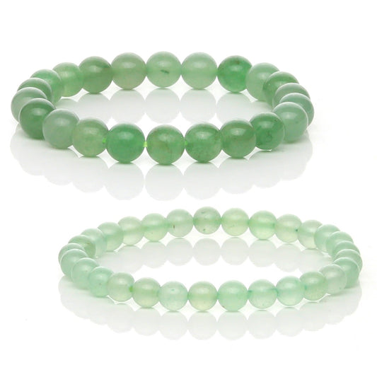 Pulsera Elástica de Aventurina Verde (Suerte y Oportunidad)
