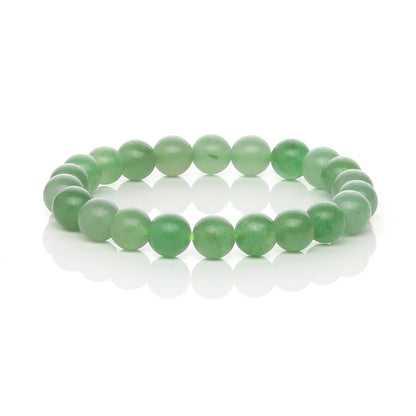 Pulsera Elástica de Aventurina Verde (Suerte y Oportunidad)