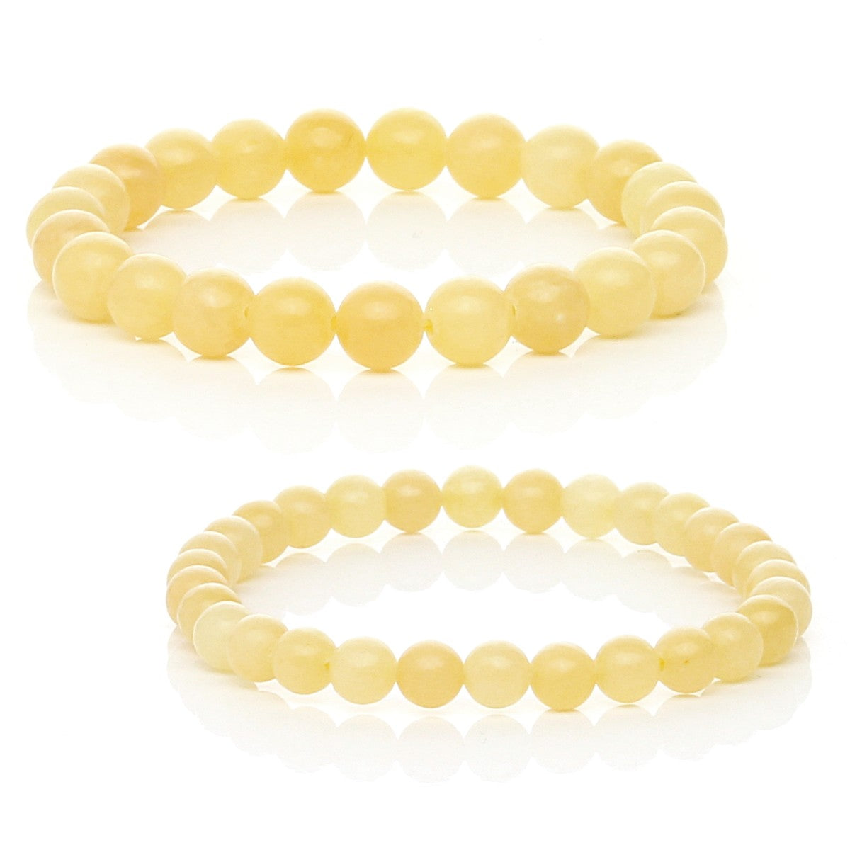 Pulsera Elástica de Calcita Amarilla (Alegría y Confianza)