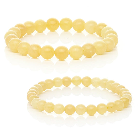 Pulsera Elástica de Calcita Amarilla (Alegría y Confianza)