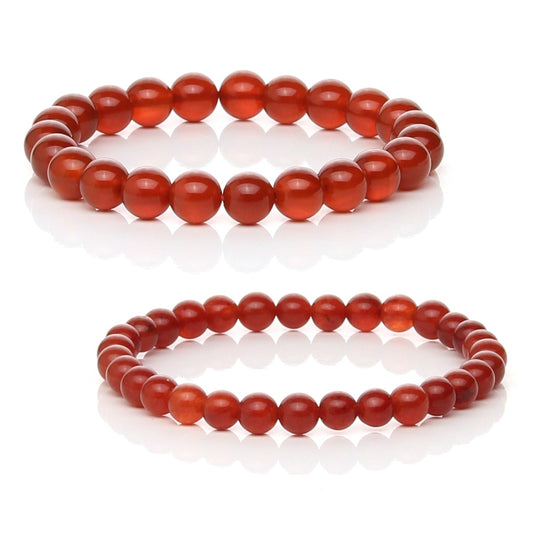 Pulsera Elástica de Cornalina Natural (Vitalidad y Creatividad)