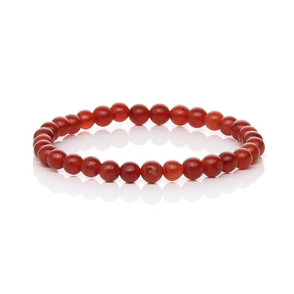 Pulsera Elástica de Cornalina Natural (Vitalidad y Creatividad)