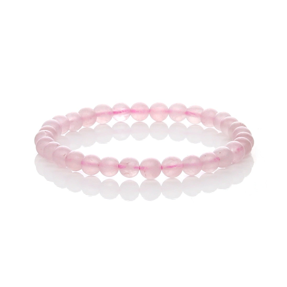 Pulsera Elástica de Cuarzo Rosa Natural (Amor Incondicional y Paz)