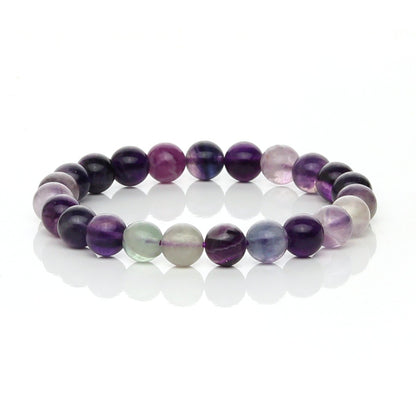 Pulsera Elástica de Fluorita Púrpura (Intuición y Protección Mental)