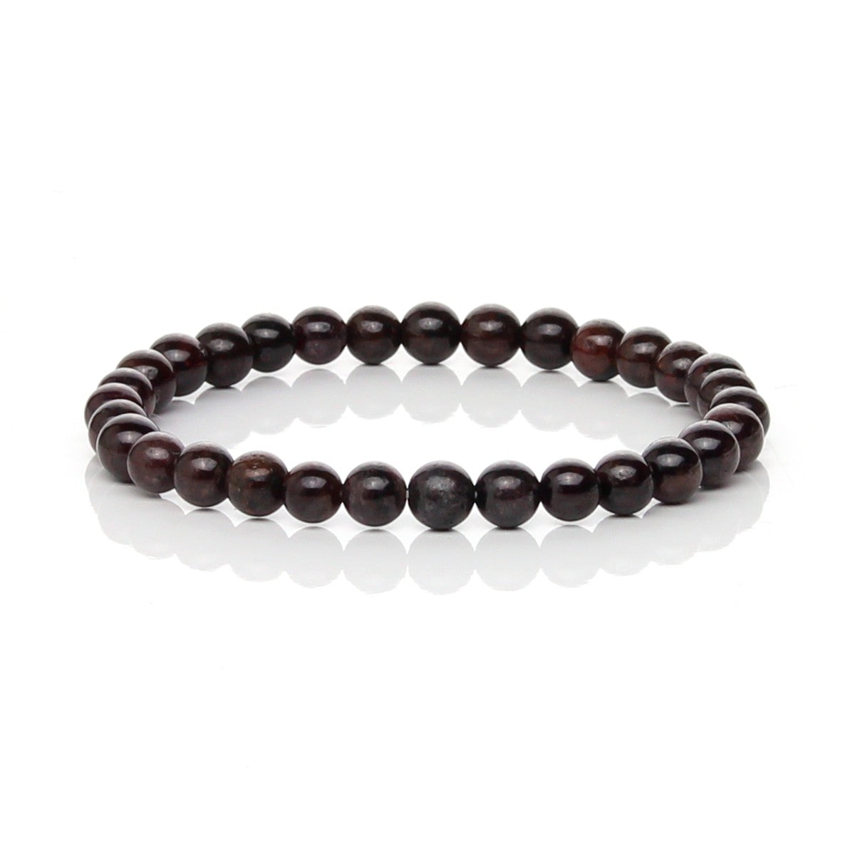 Pulsera Elástica de Granate Natural (Pasión y Vitalidad)