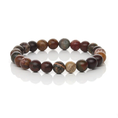 Pulsera Elástica de Jaspe Creek Natural (Estabilidad y Conexión)