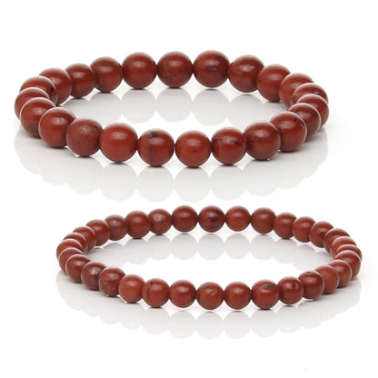 Pulsera Elástica de Jaspe Rojo Natural (Vitalidad y Anclaje)