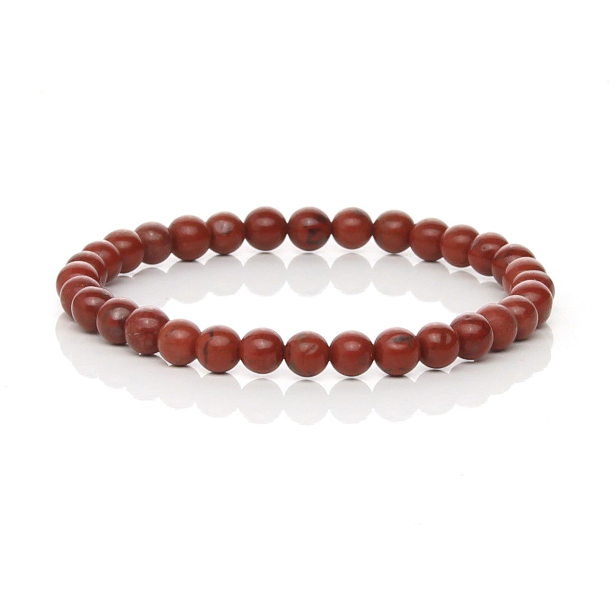 Pulsera Elástica de Jaspe Rojo Natural (Vitalidad y Anclaje)