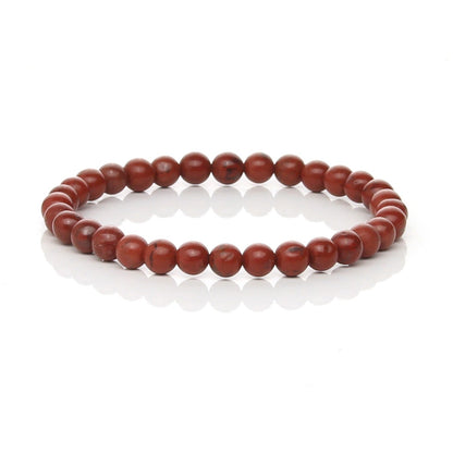 Pulsera Elástica de Jaspe Rojo Natural (Vitalidad y Anclaje)