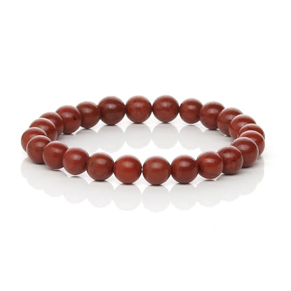 Pulsera Elástica de Jaspe Rojo Natural (Vitalidad y Anclaje)
