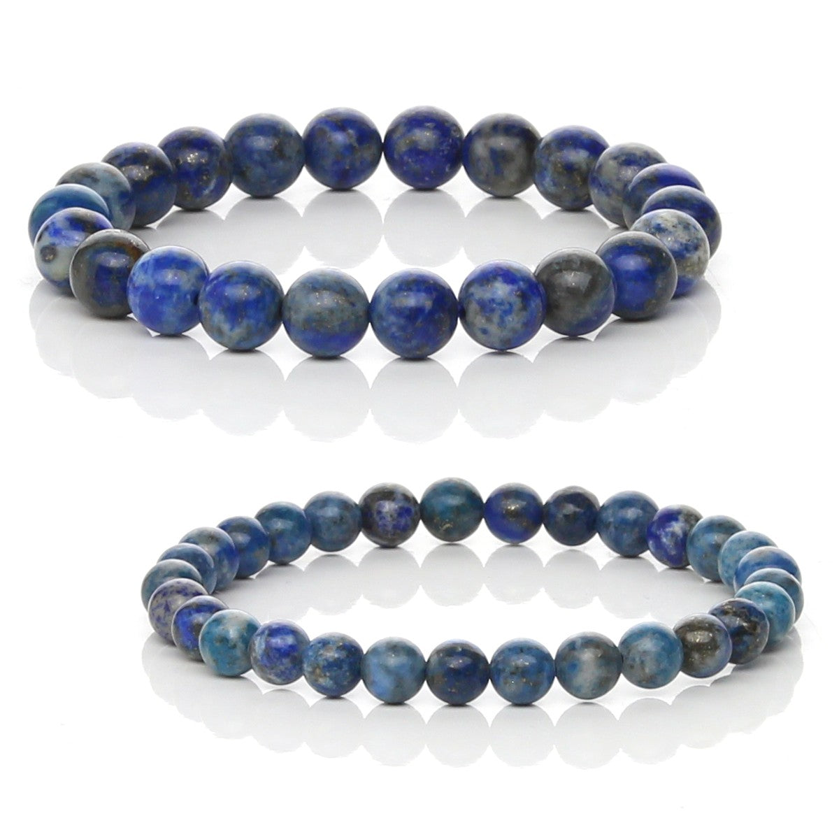 Pulsera Elástica de Lapislázuli Natural (Sabiduría y Verdad Interior)