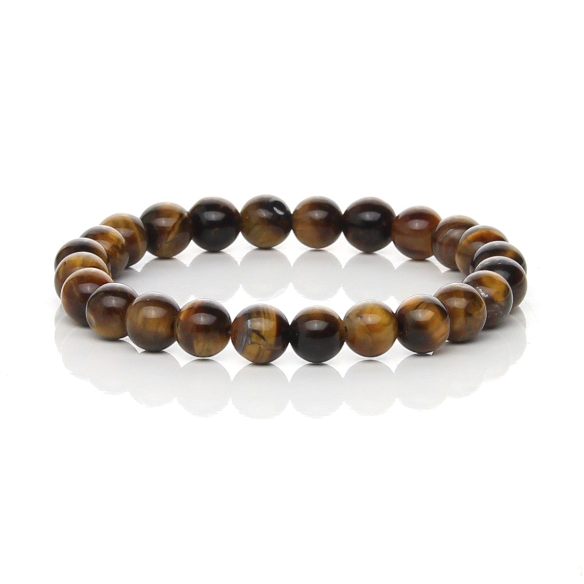 Pulsera Elástica de Ojo de Tigre Natural (Coraje y Prosperidad)